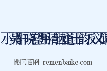 小吴轩晓望用清远道士韵反义词是什么意思的图片